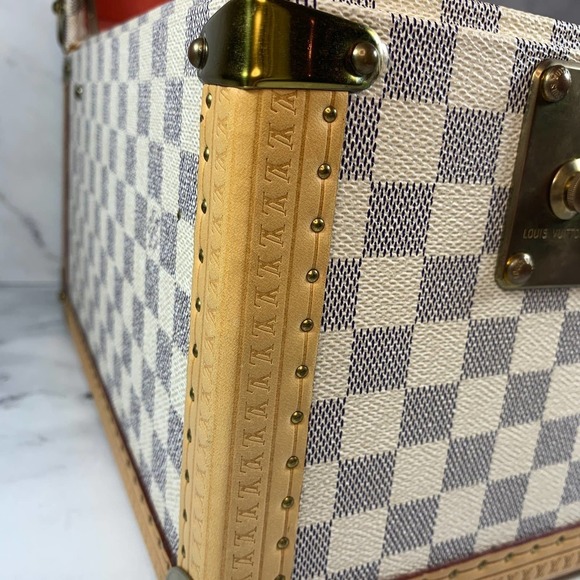 Louis Vuitton Damier Azure Trunk Boite Flacons Beauty Case Monogram Train Trunk - Picture 14 of 15